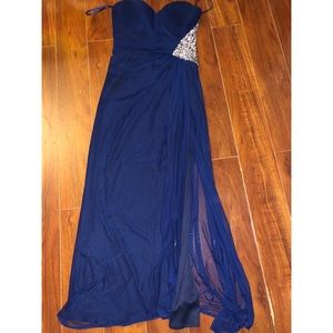 blue prom dress